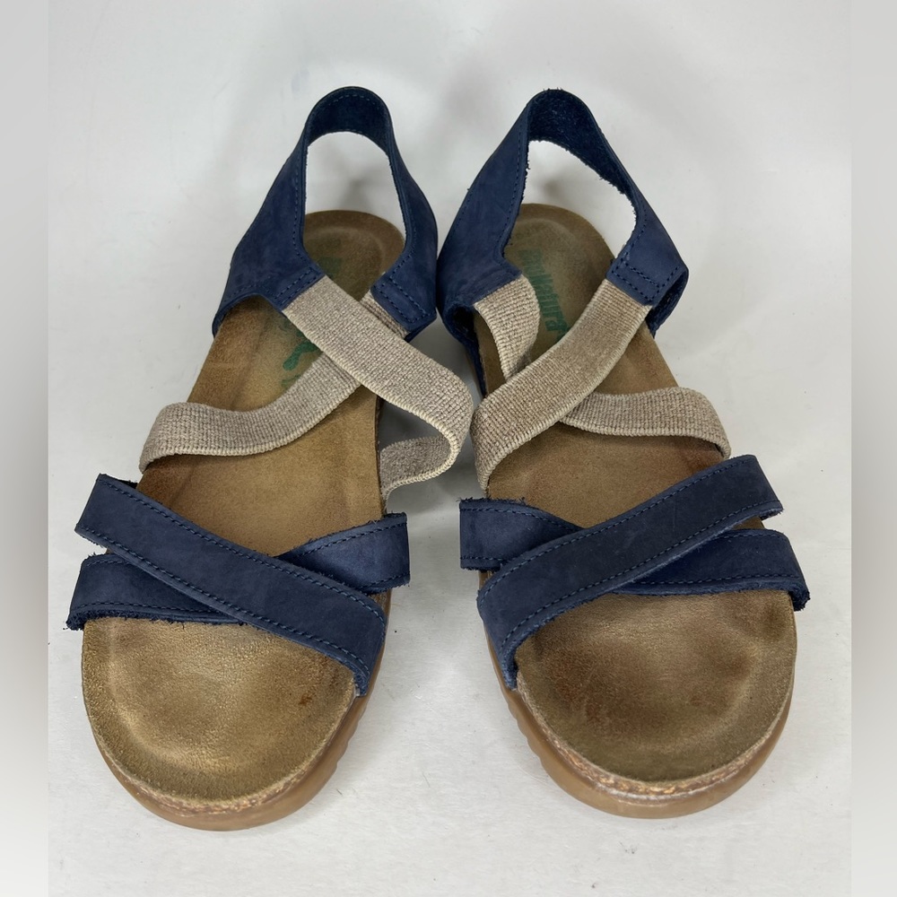 bionatura sandals Women Size 39 US 8 Blue/tan Leather/textile Upper - Picture 5 of 15